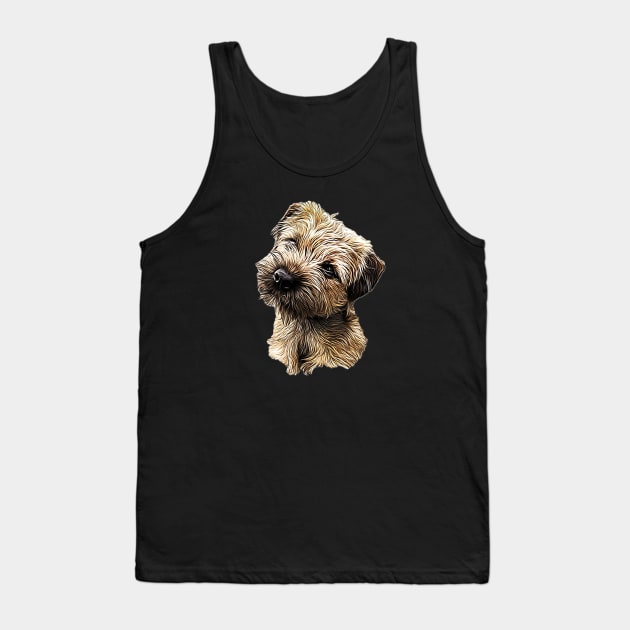 Border Terrier Cute Puppy Dog Tank Top by ElegantCat